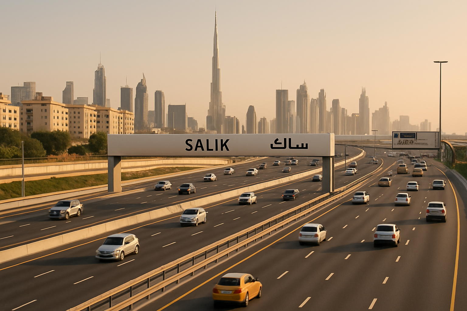Smooth traffic flow facilitated by Dubai toll roads